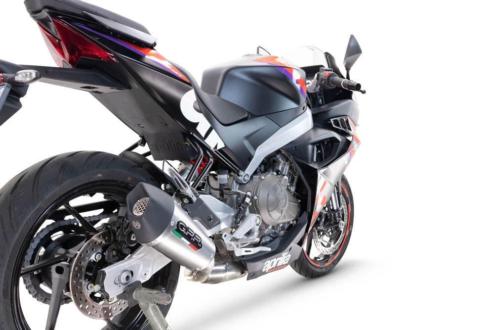 ApriliaRS 45720242025New Gpe titaniumPot d'échappement complet racing, compris de collecteur et db killer amovible, sans homologation