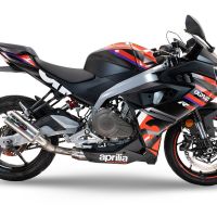 Pot echappement compatible avec Aprilia RS 457 2024-2025, M3 Inox , Homologué et légal, système d'échappement complet avec catalyseur et db killer amovible 