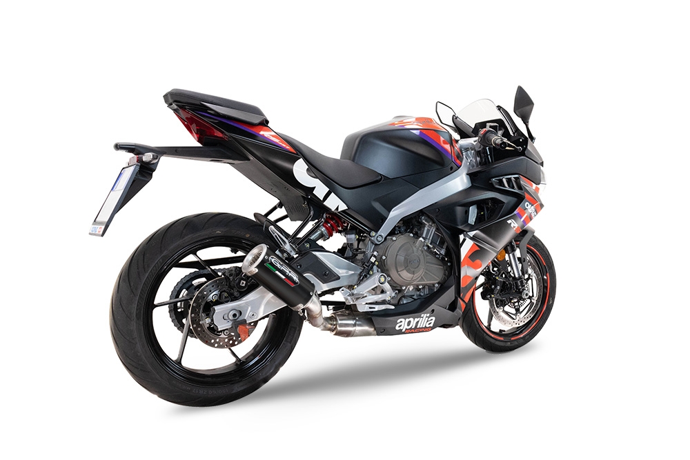 GPR pot echappement compatible avec  Aprilia RS 457 2024-2025, M3 Black Titanium, Homologué et légal, système d'échappement complet avec catalyseur et db killer amovible 
