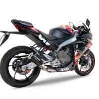 GPR pot echappement compatible avec  Aprilia RS 457 2024-2025, M3 Black Titanium, Homologué et légal, système d'échappement complet avec catalyseur et db killer amovible 