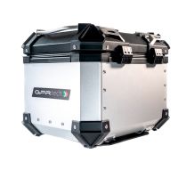 GPR TECH TOP CASE ALPI-TECH 26 LT. ARGENT Top case en aluminium, avec Dossier souple, couleur argent avec plaque universelle incluse Capacité Litres 26