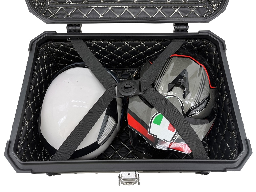 Top case en aluminium, couleur argent avec plaque spécifique incluse Top-case GPR TECH compatible avec  Bmw R 1200 Rt Lc 2017/2019 e4