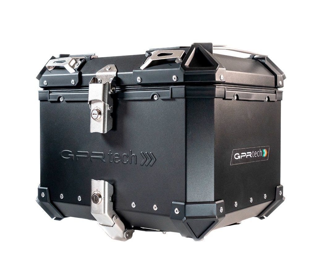 Top case en aluminium, couleur noire avec plaque spécifique incluse Top-case GPR TECH compatible avec  Benelli Trk 251 2019/2023