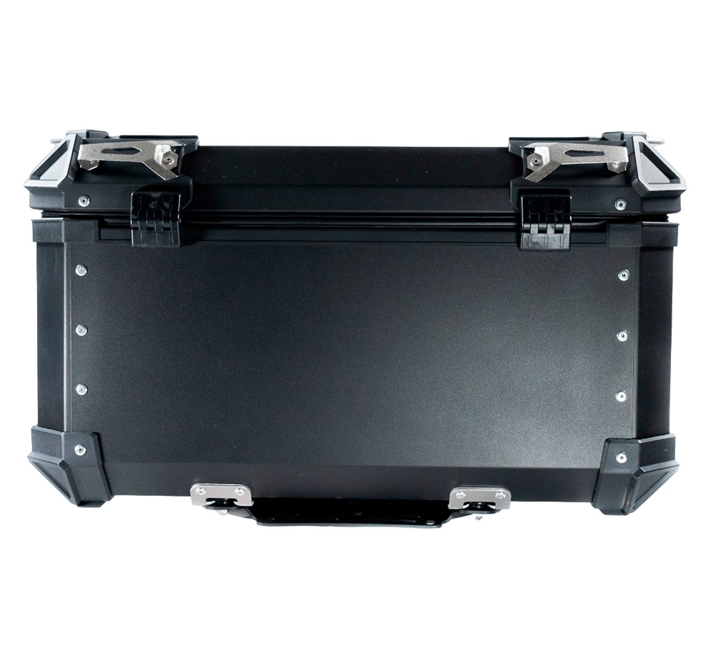 GPR TECH TOP CASE ALPI-TECH 55 LT NOIR Top case en aluminium, avec Dossier souple, couleur noire avec plaque universelle incluse Capacité Litres 55