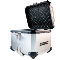 Top case en aluminium, couleur argent avec plaque spécifique incluse Top-case GPR TECH compatible avec  Benelli Trk 125 2019/2023