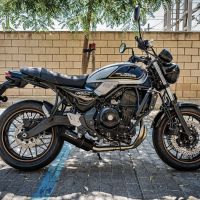 Pot echappement compatible avec Kawasaki Z 650 RS 2021-2023, M3 Black Titanium, Silencieux homologué pour bruit, échappement complet avec catalyseur et db killer 