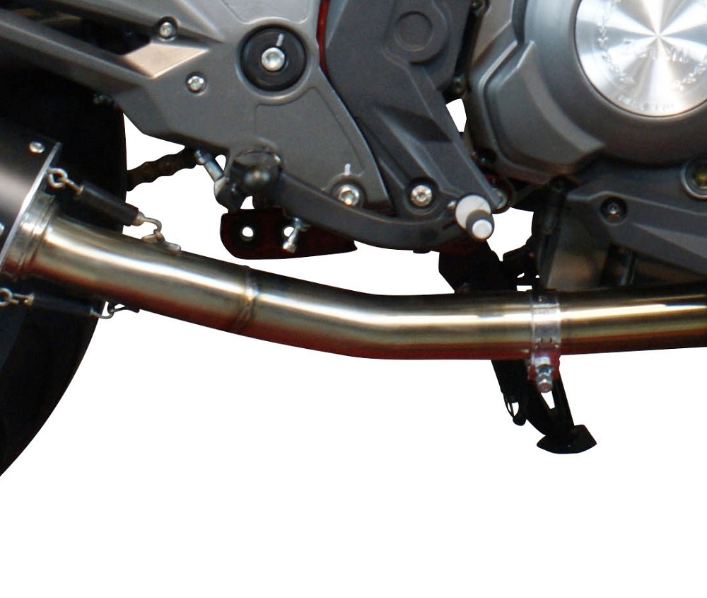 Pot echappement compatible avec Benelli Bn 302 S 2017-2024, M3 Inox , Échappement légal, homologué,silencieux avec db killer amovible et tuyau de liaison spécifique 