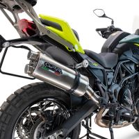 Pot echappement compatible avec Benelli Trk 702 X 2023-2024, Dual Inox, Échappement légal, homologué,silencieux avec db killer amovible et tuyau de liaison spécifique 