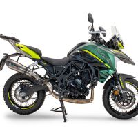 Pot echappement compatible avec Benelli Trk 702 X 2023-2024, GP Evo4 Titanium, Échappement légal, homologué,silencieux avec db killer amovible et tuyau de liaison spécifique 