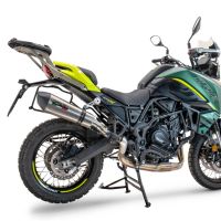 Pot echappement compatible avec Benelli Trk 702 X 2023-2024, GP Evo4 Titanium, Échappement légal, homologué,silencieux avec db killer amovible et tuyau de liaison spécifique 