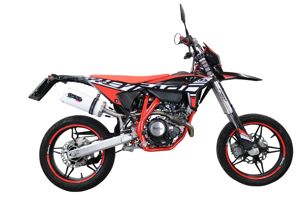Pot echappement compatible avec Beta RR 125 4T Enduro 2021-2024, Albus Evo4, Pot Échappement slip-on homologué, légal, avec db killer amovible, tuyau de liaison et catalyseur 