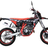 Pot echappement compatible avec Beta RR 125 4T Enduro 2021-2024, Albus Evo4, Pot Échappement slip-on homologué, légal, avec db killer amovible, tuyau de liaison et catalyseur 