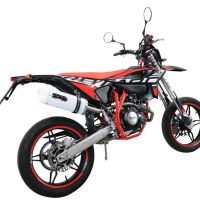 Pot echappement compatible avec Beta RR 125 4T Enduro 2021-2024, Albus Evo4, Pot Échappement slip-on homologué, légal, avec db killer amovible, tuyau de liaison et catalyseur 