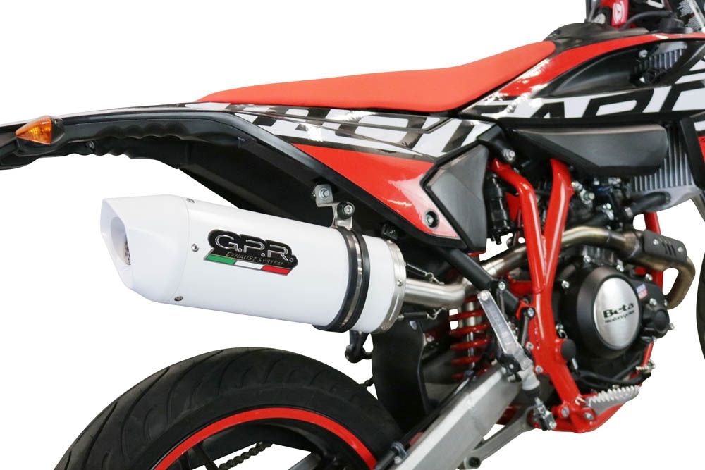 Pot echappement compatible avec Beta RR 125 4T Enduro 2021-2024, Albus Evo4, Pot Échappement slip-on homologué, légal, avec db killer amovible, tuyau de liaison et catalyseur 