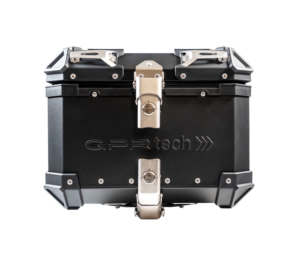 GPR TECH TOP CASE ALPI-TECH 26 LT. NOIR Top case en aluminium, avec Dossier souple, couleur noire avec plaque universelle incluse Capacité Litres 26