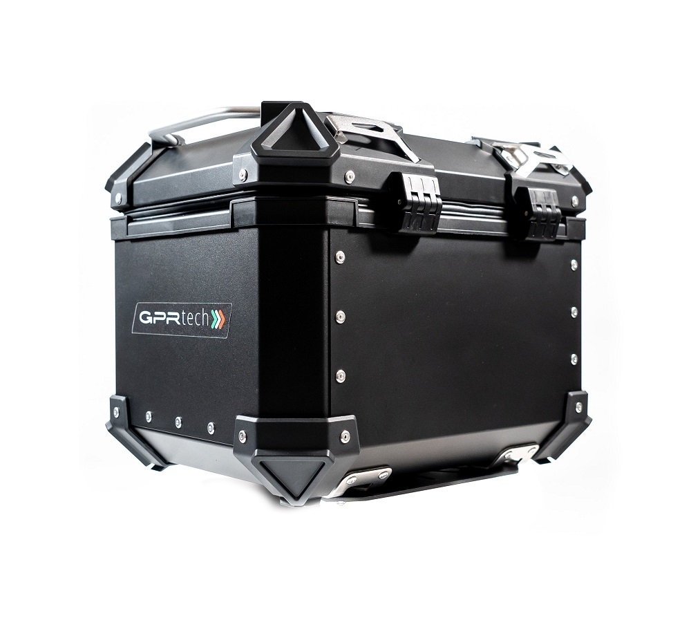 GPR TECH TOP CASE ALPI-TECH 26 LT. NOIR Top case en aluminium, avec Dossier souple, couleur noire avec plaque universelle incluse Capacité Litres 26