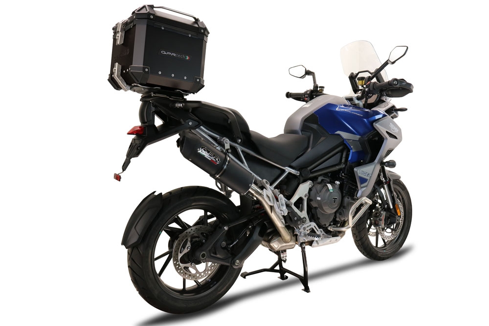 Top case en aluminium, couleur noire avec plaque spécifique incluse Top-case GPR TECH compatible avec  Triumph Tiger 900 2020/2023 e5
