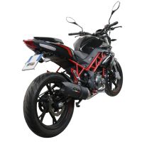 Pot echappement compatible avec Benelli Bn 125 2021-2024, Furore Evo4 Nero, Homologué et légal, système d'échappement complet avec catalyseur et db killer amovible 