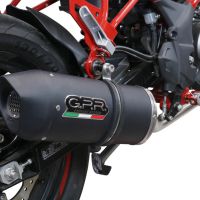 Pot echappement compatible avec Benelli Bn 125 2021-2024, Furore Evo4 Nero, Homologué et légal, système d'échappement complet avec catalyseur et db killer amovible 