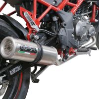 Pot echappement compatible avec Benelli Bn 125 2021-2024, M3 Inox , Homologué et légal, système d'échappement complet avec catalyseur et db killer amovible 