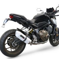Pot echappement compatible avec Honda Cb 650 R 2019-2020, Albus Evo4, Homologué et légal, système d'échappement complet avec catalyseur et db killer amovible 
