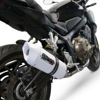 Pot echappement compatible avec Honda Cb 650 R 2019-2020, Albus Evo4, Homologué et légal, système d'échappement complet avec catalyseur et db killer amovible 