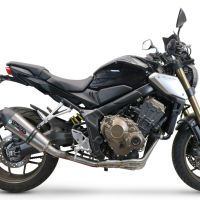 GPR pot echappement compatible avec  Honda Cbr 650 F 2014-2016, New Grand Prix Evo Titanium, Homologué et légal, système d'échappement complet avec catalyseur et db killer amovible 