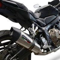 GPR pot echappement compatible avec  Honda Cbr 650 F 2014-2016, New Grand Prix Evo Titanium, Homologué et légal, système d'échappement complet avec catalyseur et db killer amovible 