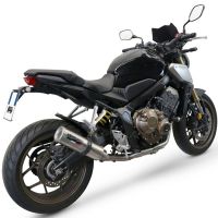 Pot echappement compatible avec Honda Cb 650 F 2014-2016, M3 Inox , Homologué et légal, système d'échappement complet avec catalyseur et db killer amovible 