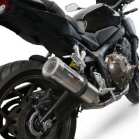 Pot echappement compatible avec Honda Cb 650 F 2014-2016, M3 Inox , Homologué et légal, système d'échappement complet avec catalyseur et db killer amovible 