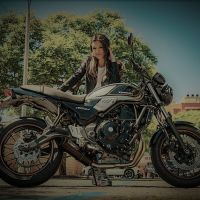 Pot echappement compatible avec Kawasaki Z 650 RS 2021-2023, M3 Black Titanium, Silencieux homologué pour bruit, échappement complet avec catalyseur et db killer 