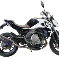 Pot echappement compatible avec Cf Moto 650 Nk 2021-2024, Furore Evo4 Nero, Échappement légal, homologué,silencieux avec catalyseur, db killer amovible et tuyau de liaison spécifique 