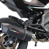 Pot echappement compatible avec Cf Moto 650 Nk 2021-2024, Furore Evo4 Nero, Échappement légal, homologué,silencieux avec catalyseur, db killer amovible et tuyau de liaison spécifique 