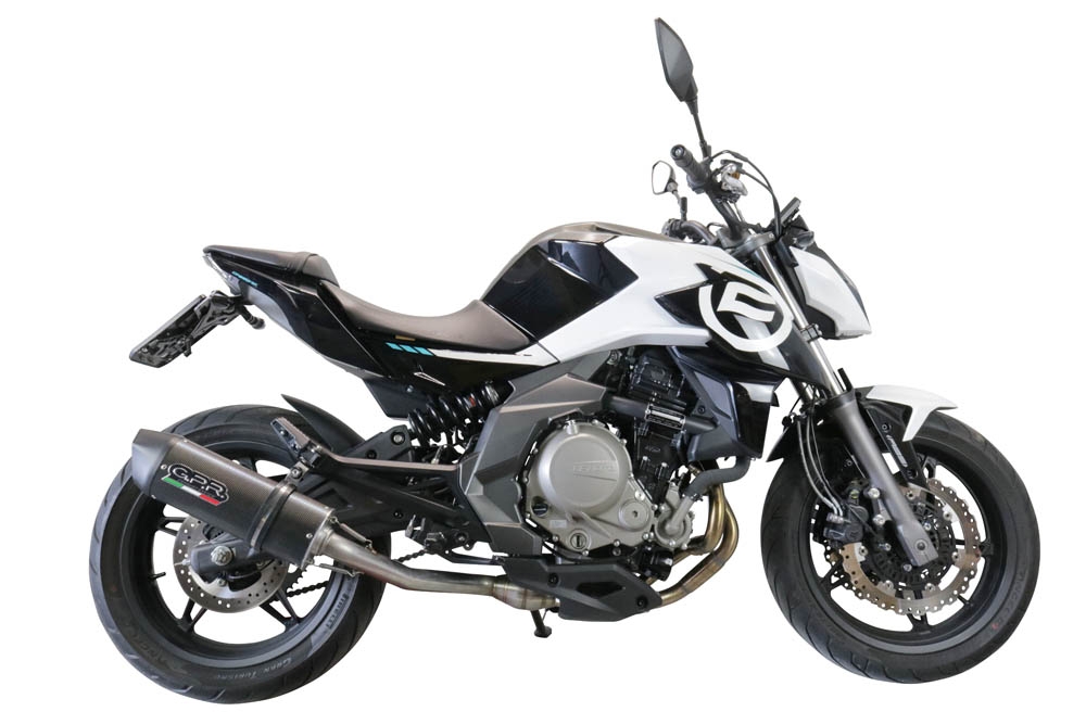 Pot echappement compatible avec Cf Moto 650 Mt 2019-2020, Furore Evo4 Poppy, Échappement légal, homologué,silencieux avec catalyseur, db killer amovible et tuyau de liaison spécifique 