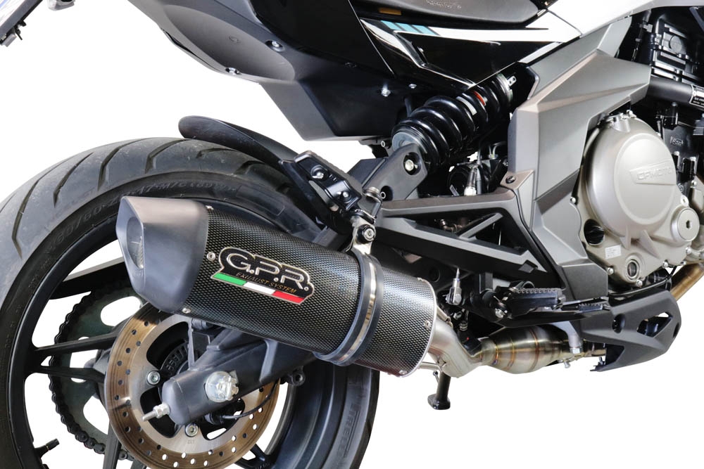 Pot echappement compatible avec Cf Moto 650 Mt 2019-2020, Furore Evo4 Poppy, Échappement légal, homologué,silencieux avec catalyseur, db killer amovible et tuyau de liaison spécifique 
