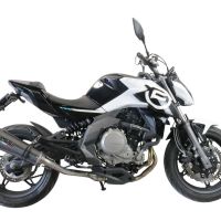 GPR pot echappement compatible avec  Cf Moto 650 Mt 2019-2020, New Grand Prix Evo Poppy, Échappement légal, homologué,silencieux avec catalyseur, db killer amovible et tuyau de liaison spécifique 