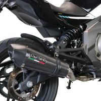 GPR pot echappement compatible avec  Cf Moto 650 Mt 2019-2020, New Grand Prix Evo Poppy, Échappement légal, homologué,silencieux avec catalyseur, db killer amovible et tuyau de liaison spécifique 