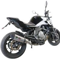 Pot echappement compatible avec Cf Moto 400 NK 2021-2023, GP Evo4 Titanium, Échappement légal, homologué,silencieux avec catalyseur, db killer amovible et tuyau de liaison spécifique 