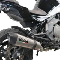 Pot echappement compatible avec Cf Moto 400 NK 2021-2023, GP Evo4 Titanium, Échappement légal, homologué,silencieux avec catalyseur, db killer amovible et tuyau de liaison spécifique 