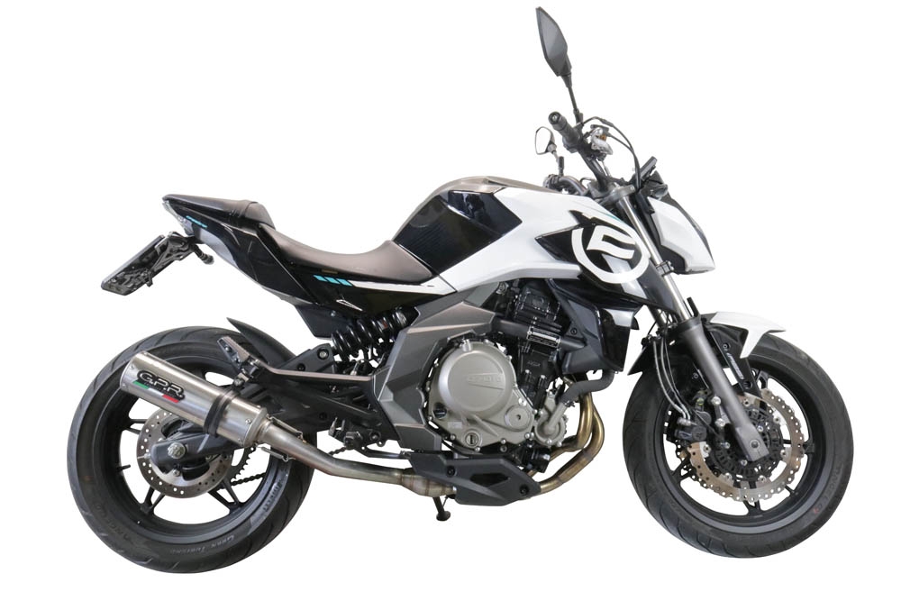 Pot echappement compatible avec Cf Moto 650 Mt 2021-2024, M3 Inox , Échappement légal, homologué,silencieux avec catalyseur, db killer amovible et tuyau de liaison spécifique 
