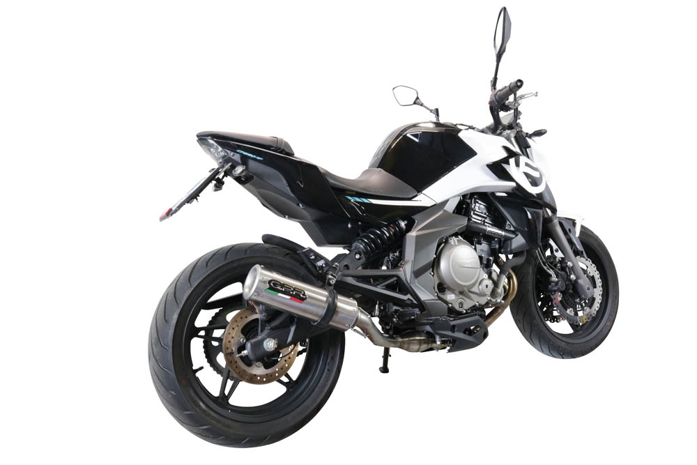 Pot echappement compatible avec Cf Moto 650 Mt 2021-2024, M3 Inox , Échappement légal, homologué,silencieux avec catalyseur, db killer amovible et tuyau de liaison spécifique 