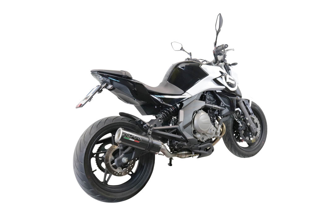 Pot echappement compatible avec Cf Moto 650 Mt 2019-2020, M3 Poppy , Échappement légal, homologué,silencieux avec catalyseur, db killer amovible et tuyau de liaison spécifique 