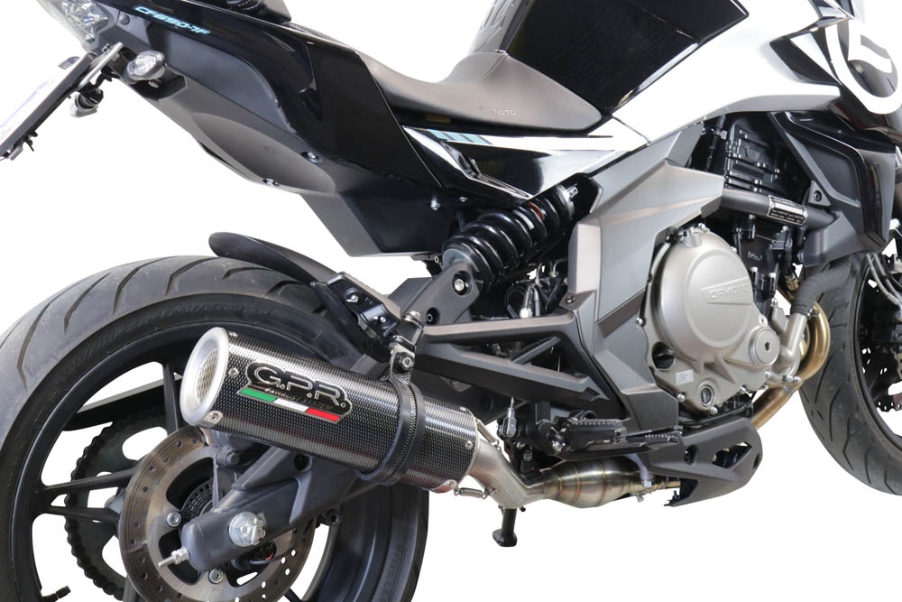Pot echappement compatible avec Cf Moto 650 Mt 2019-2020, M3 Poppy , Échappement légal, homologué,silencieux avec catalyseur, db killer amovible et tuyau de liaison spécifique 