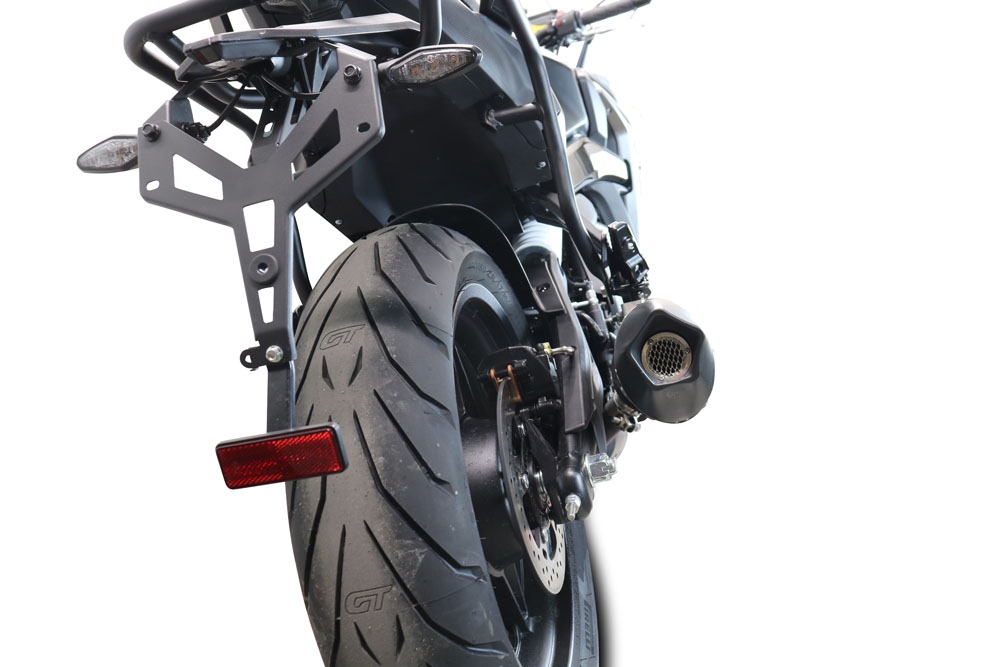 GPR pot echappement compatible avec  Cf Moto 650 Gt 2022-2024, New Grand Prix Evo Poppy, Échappement légal, homologué,silencieux avec db killer amovible et tuyau de liaison spécifique 