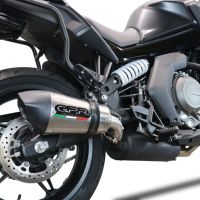 GPR pot echappement compatible avec  Cf Moto 650 Gt 2022-2024, New Grand Prix Evo Titanium, Échappement légal, homologué,silencieux avec db killer amovible et tuyau de liaison spécifique 