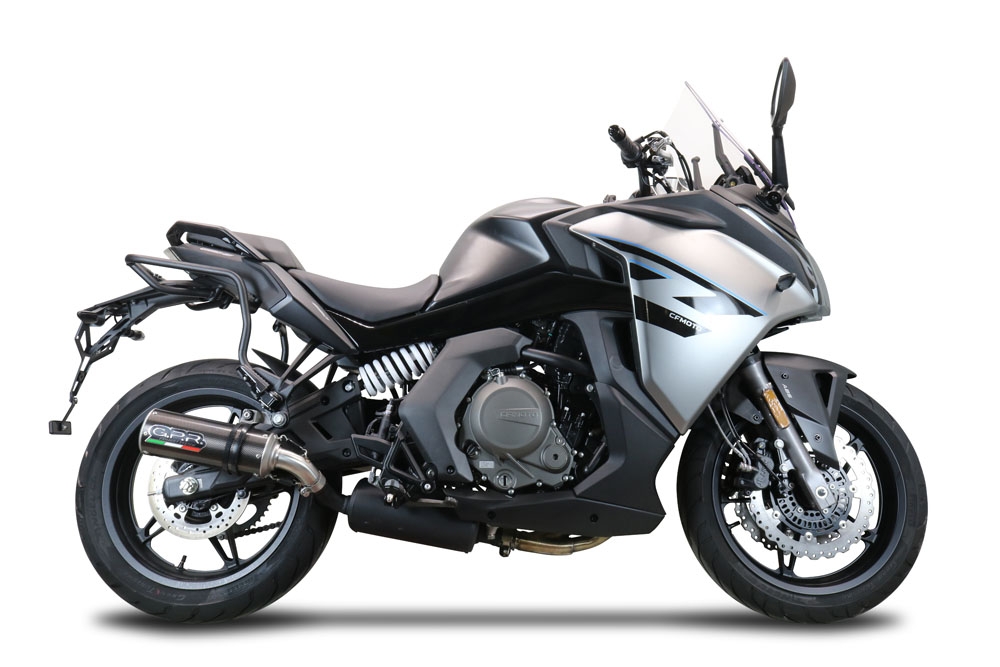 Pot echappement compatible avec Cf Moto 650 Gt 2022-2024, M3 Poppy , Échappement légal, homologué,silencieux avec db killer amovible et tuyau de liaison spécifique 