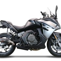 Pot echappement compatible avec Cf Moto 650 Gt 2022-2024, M3 Poppy , Échappement légal, homologué,silencieux avec db killer amovible et tuyau de liaison spécifique 