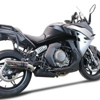 Pot echappement compatible avec Cf Moto 650 Gt 2022-2024, M3 Poppy , Échappement légal, homologué,silencieux avec db killer amovible et tuyau de liaison spécifique 