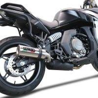 Pot echappement compatible avec Cf Moto 650 Gt 2022-2024, M3 Titanium Natural, Échappement légal, homologué,silencieux avec db killer amovible et tuyau de liaison spécifique 