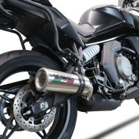 Pot echappement compatible avec Cf Moto 650 Gt 2022-2024, M3 Titanium Natural, Échappement légal, homologué,silencieux avec db killer amovible et tuyau de liaison spécifique 